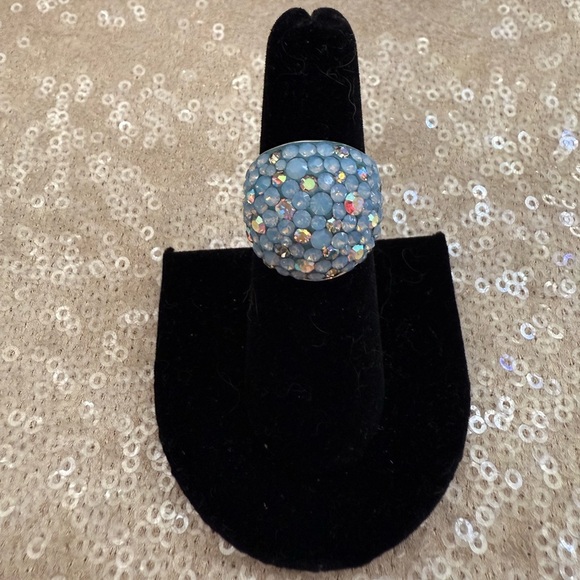 NWT Gorgeous Austrian Crystal / 925 Silver Size 6.5 ring from Mosaico - Picture 8 of 11